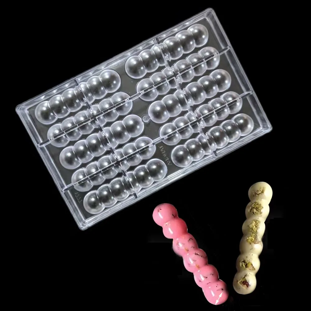 

Long Stick Polycarbonate Candy Chocolate Mold For Baking Candy long semi-circular gourd-shaped chocolate bars Mould