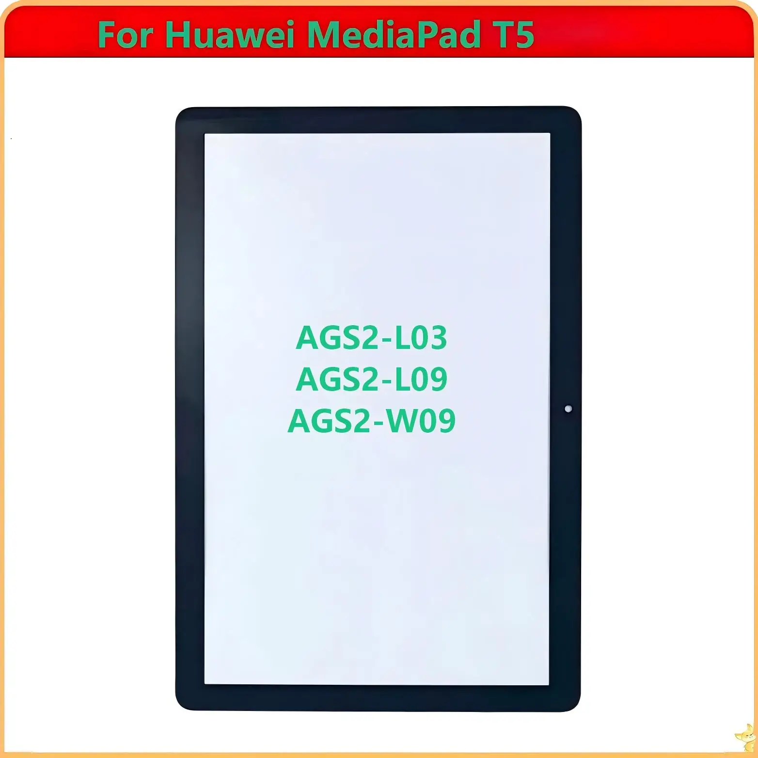 A+ For Huawei MediaPad T5 10.1 AGS2-W09 AGS2-L03 AGS2-L09 WiFi/3G Touch Screen Panel Tablet Front Outer LCD Glass Lens With OCA