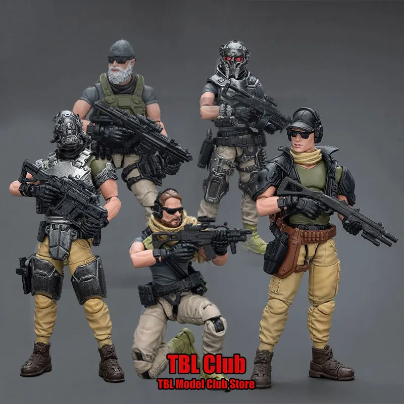 In Stock JOYTOY 1/18 Scale Male Soldier Military Series Sack Mercenaries Kina Mercenaries Full Set 10.6cm Action Figure Doll