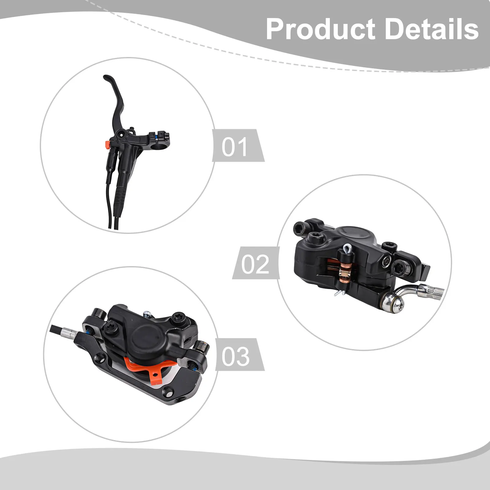 A Pair Of Front Extended Oil 12 Inch/14 Inch Brake Electric Scooter Power Off Oil Pressure For Electric Bicycle