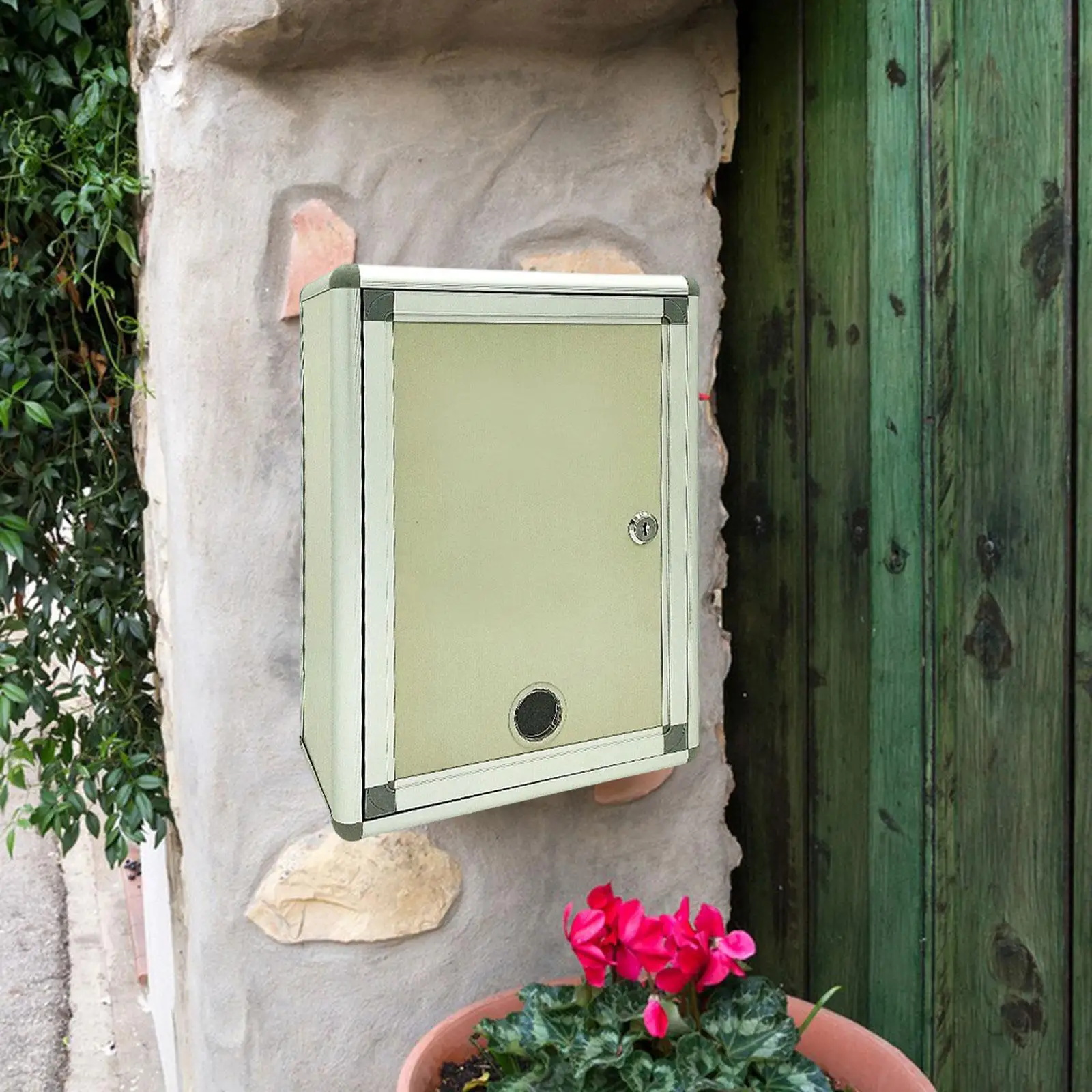 قفل صندوق الاقتراحات رسالة حالة الرجعية نمط جمع الجدار شنقا قطرة صندوق البريد الحائط صندوق البريد لبوابة المنزل الشرفة #1