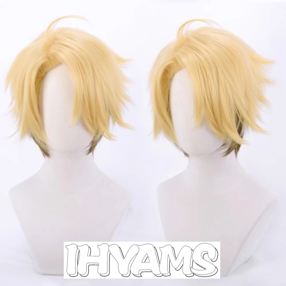 

ES Arashi Narukami Arashi Косплей Парик Блондинка Ombre Коричневый Зеленый Термостойкие Синтетические Волосы Парик Хэллоуина + шапочка для парика