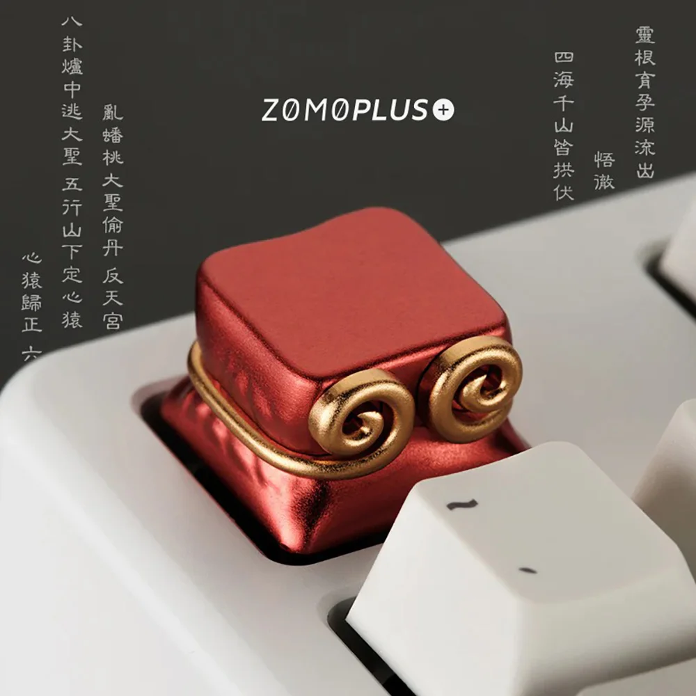 

ZOMO Plus Wukong keycap MK2 ALUMINUM ARTISAN Mechanical Keyboard Key Cap Metal Personality keycaps capuchon clavier mécanique