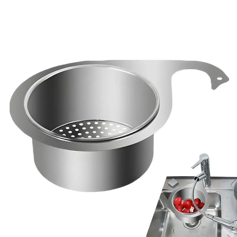 1pcs Stainless steel swan sink filter basket kitchen sink dedicated swan filter basket hanging drain rack kitchen supplies