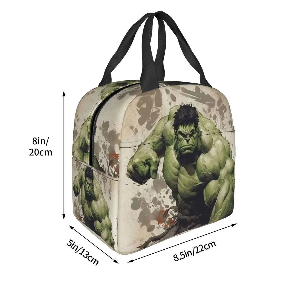 Hulk Incredible Dad Lunch Bags Insulated Bento Box Lunch Tote Leakproof Picnic Bags Cooler Thermal Bag for Woman Kids Work