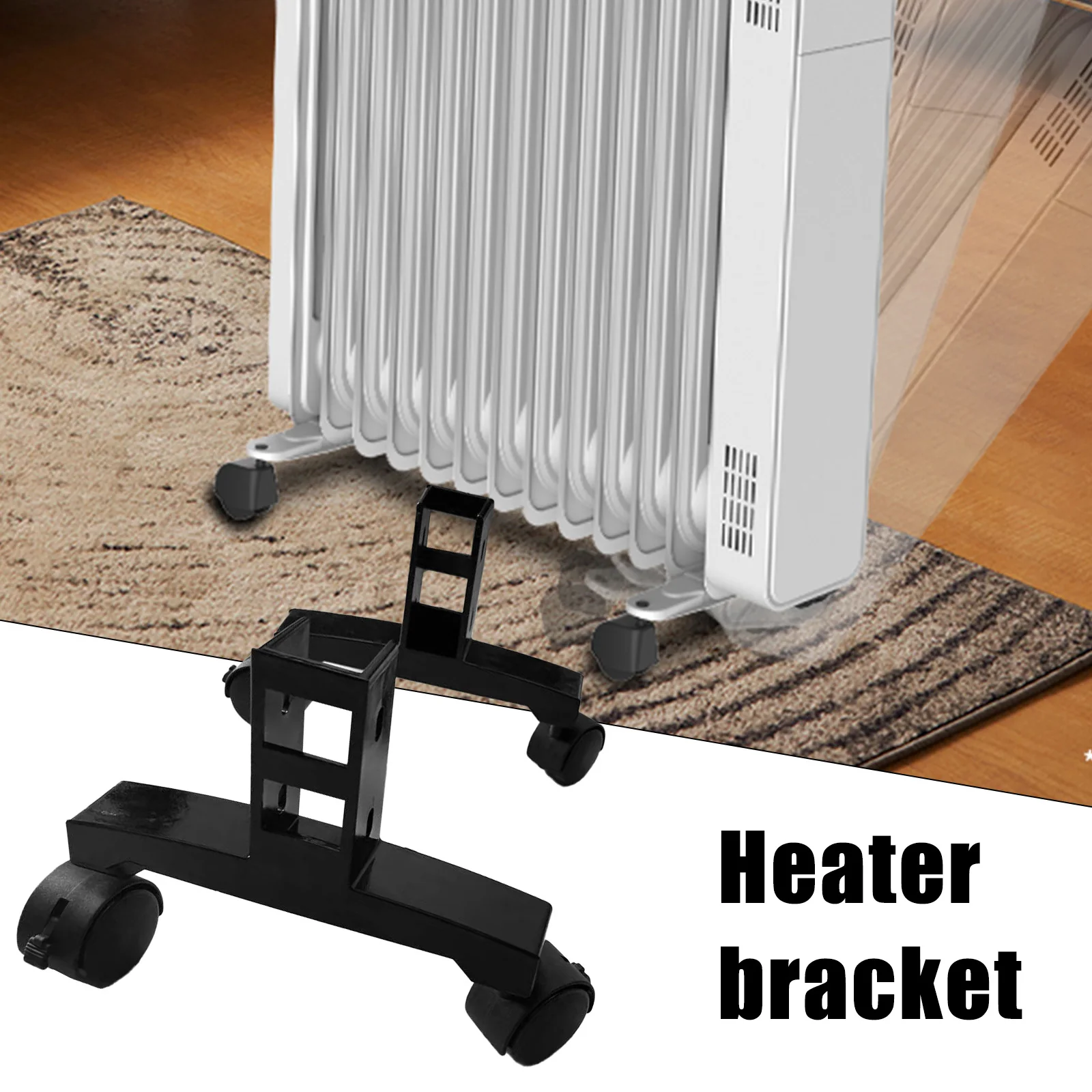 For infrared heater foot bracket with adjustable stand and 360 degree swivel wheels for flexible placement and secure support