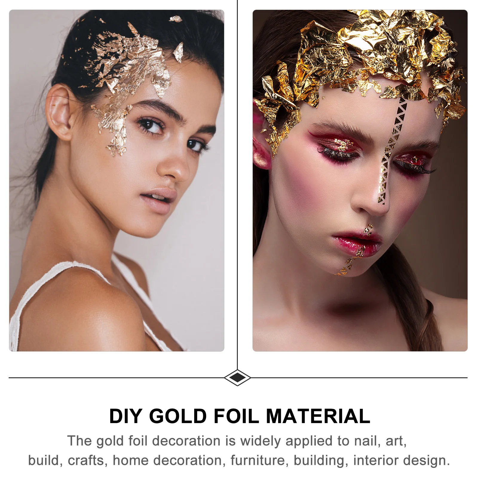 

Gold Foil Nail Art Decoration Paper Child Stickers for Glitter Imitation Leaf Flakes Fingernail Decals
