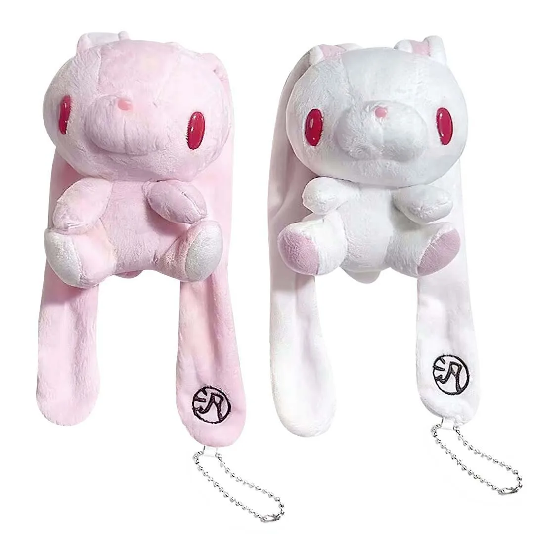 Cute All Purpose Bunny Hanyo Usagi Rabbit White Pink Plush Keychain Keyring Women Bag Keyholder Pendant Toy Doll Gifts