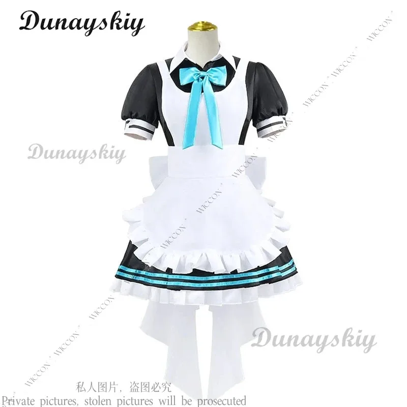 

Vivi 2025 Blue Archive Karin, платье для косплея, аниме, наряды, униформа на Хэллоуин, парик, костюм горничной, Kakudate