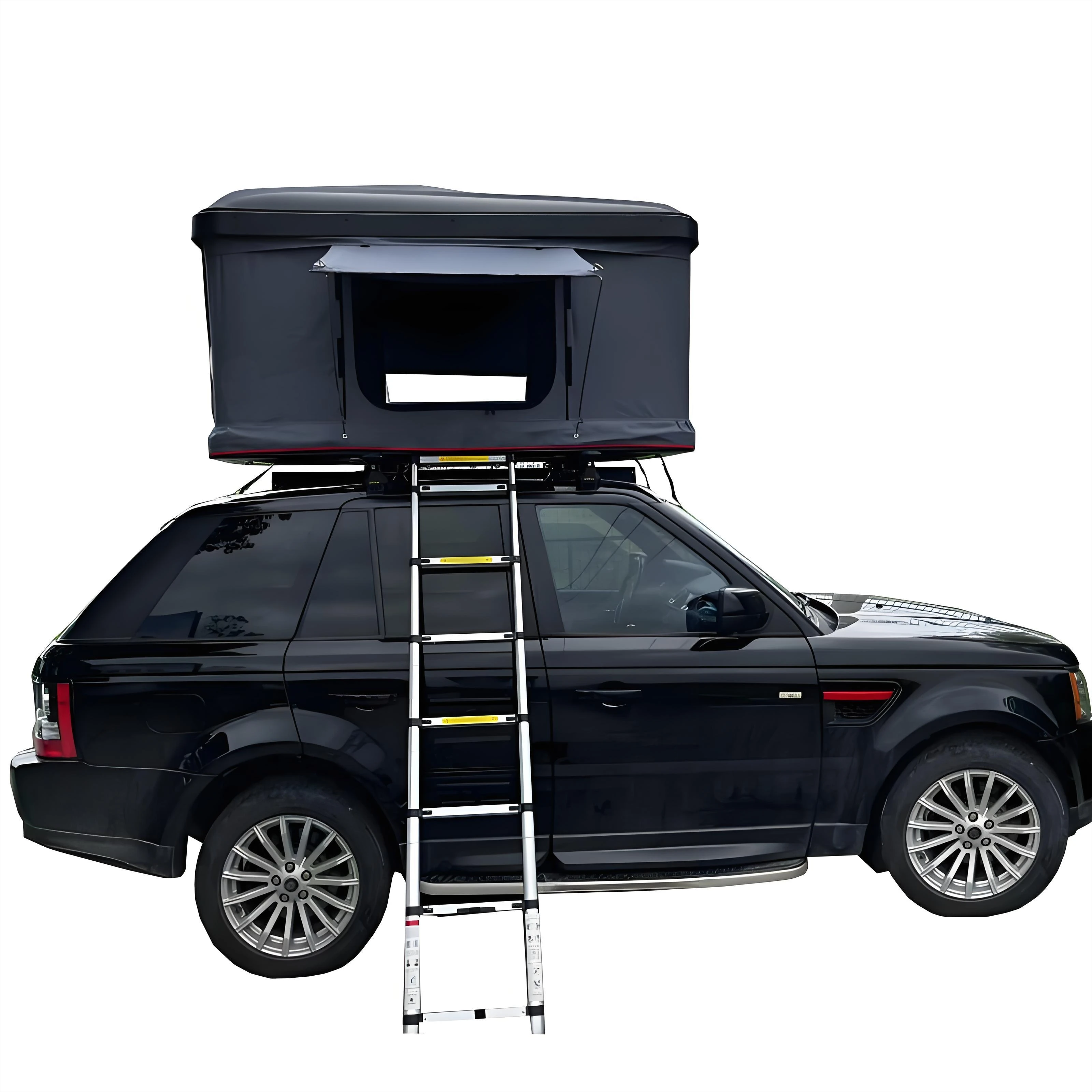 

Travel Cat Car Rooftop Tent with Waterproof Oxford Canvas Double Layers ABS Shell Aluminum Steel Hard Shell Rooftop Tent