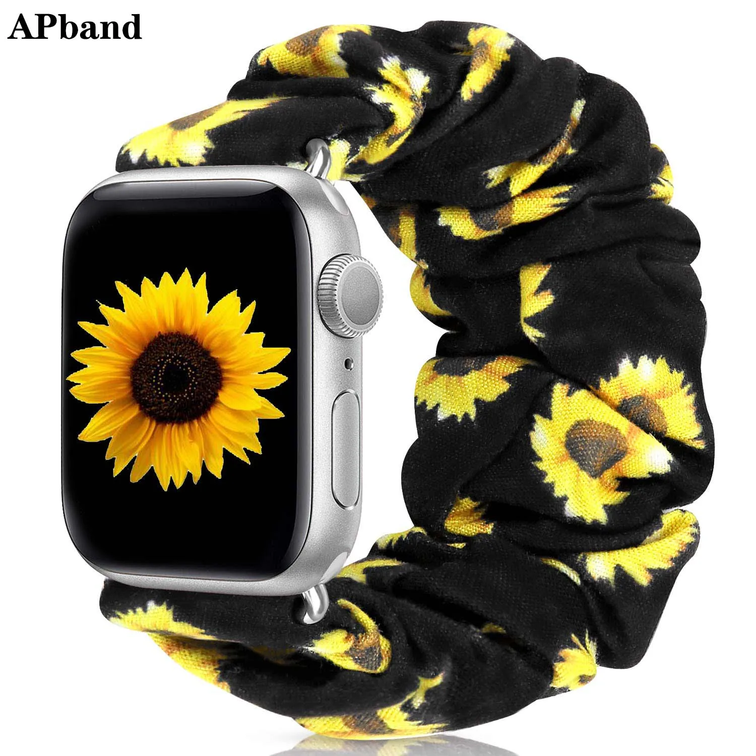 Scrunchie Strap for Apple watch ultra band 44/49/40/45/41/38/42mm belt Solo Loop watchband bracelet iWatch series 5 4 3 se 6 7 8