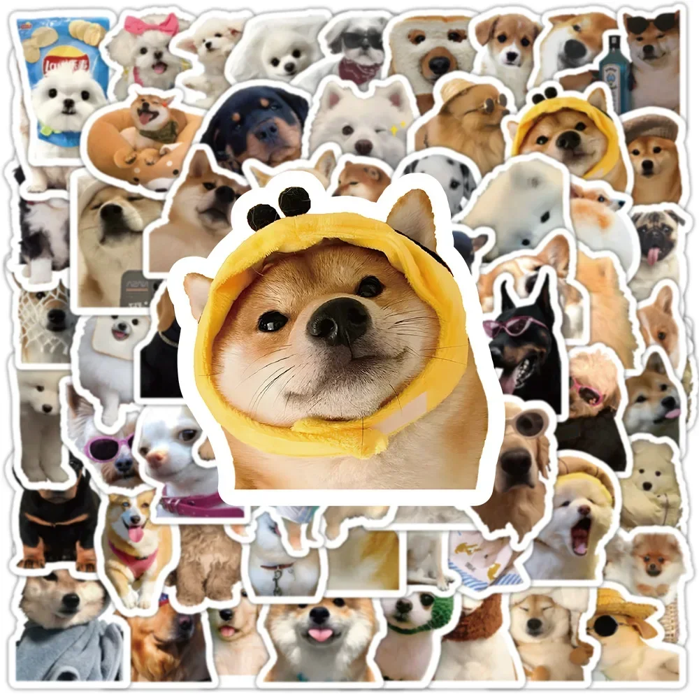 100pcs Cute Japanese Shiba Inu Stickers Children Stationery Stickers Funny Puppy Decorative Sticker Gift for Students