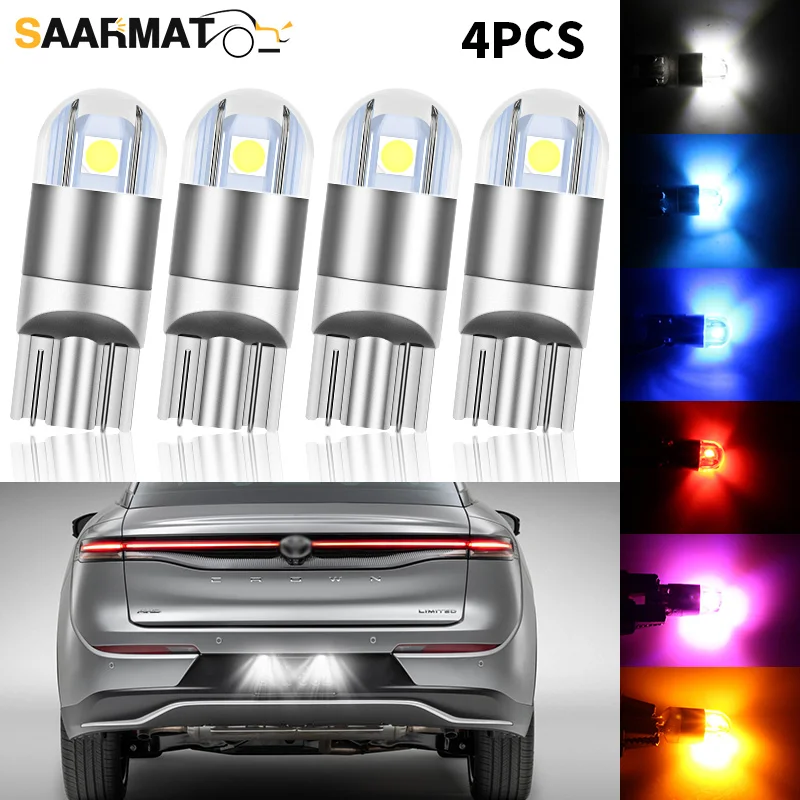 4pcs LED License Plate Light Bulb Lamp W5W T10 For Toyota Rav4 Verso Avalon Sienna Tacoma Tundra Highlander Prius 4Runner Yaris