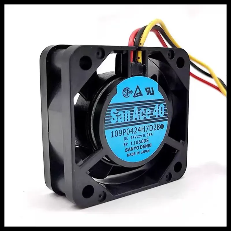 for San Ace 40mm Cooling Fan Model 109P0424H7D27 D28 D3 High Performance DC Blower for Server Industrial Equipment