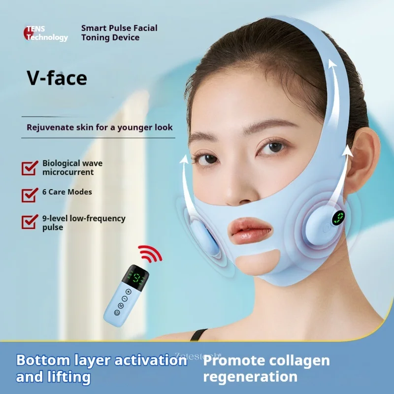 EMS Facial Lifting Machine Chin Cheek Slimming Strap Facial Shaping Massager Double Chin Removal V Line Face Lift Belt