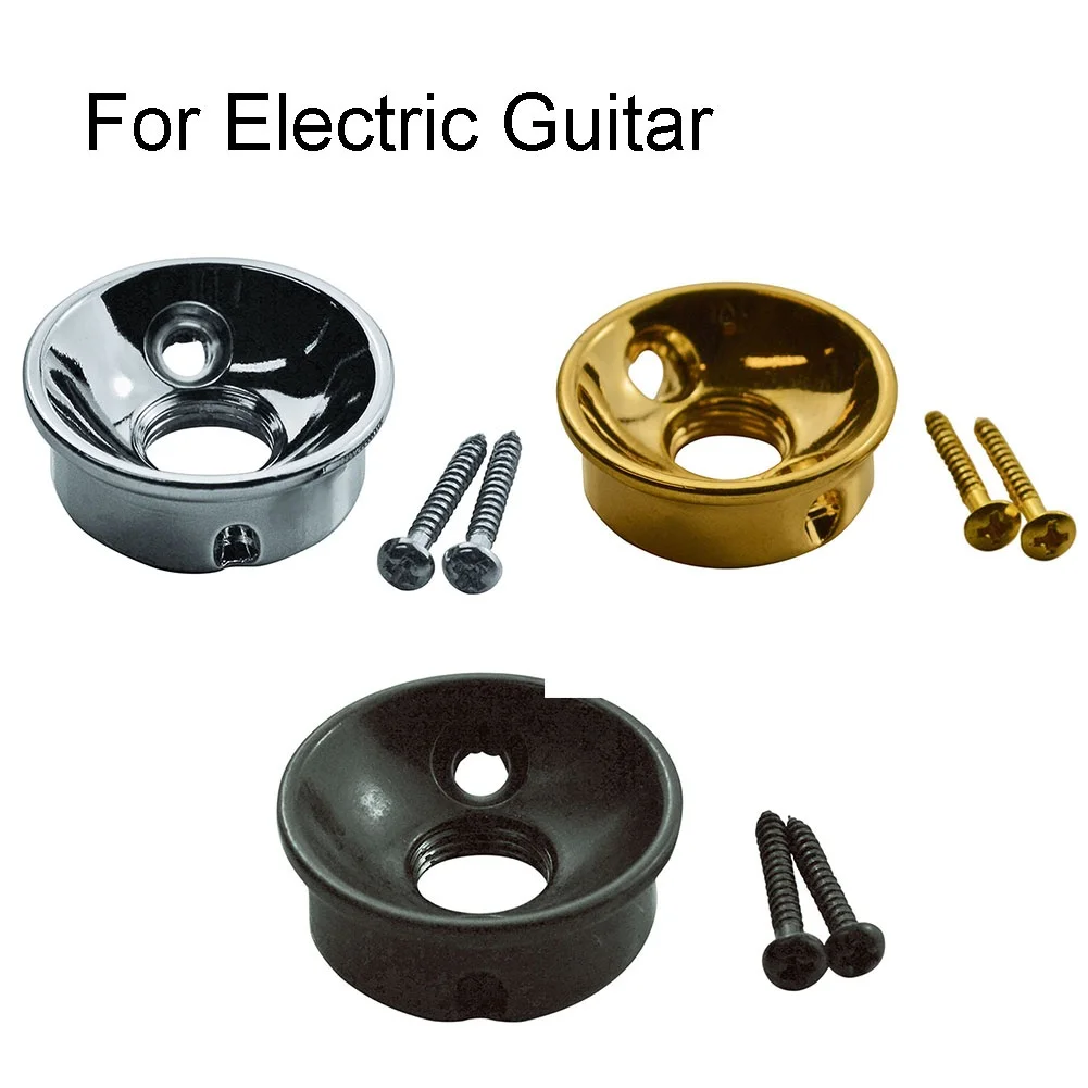 1pc Guitar Metal Telecaster Socket Plate Socket Screws Chrome/Black/Gold Finishes Silvery/Black/Golden Guitar Accessories