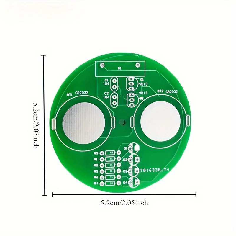 طقم جيروسكوب دوار LED أضواء ملونة وامضة مجموعة منتجات اللحام الإلكترونية DIY إنتاج ممتع بدون بطاريات #5