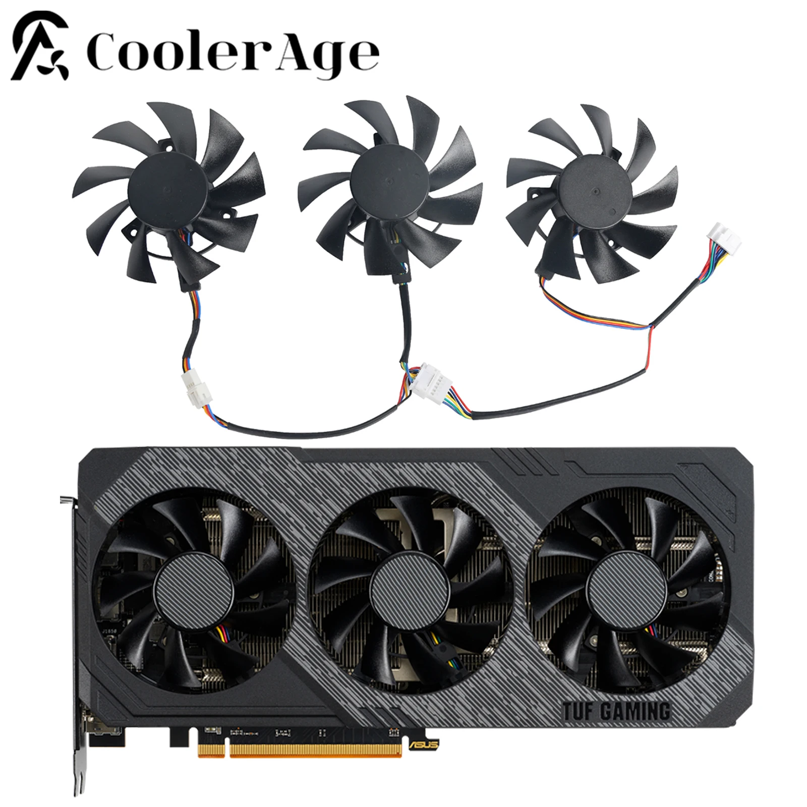 75MM PLA08015S12HH Video Card Fan Cooler For ASUS Radeon RX 5700 5700XT GTX 1660 1660Ti TUF X3 OC Graphics Card Cooling Fan