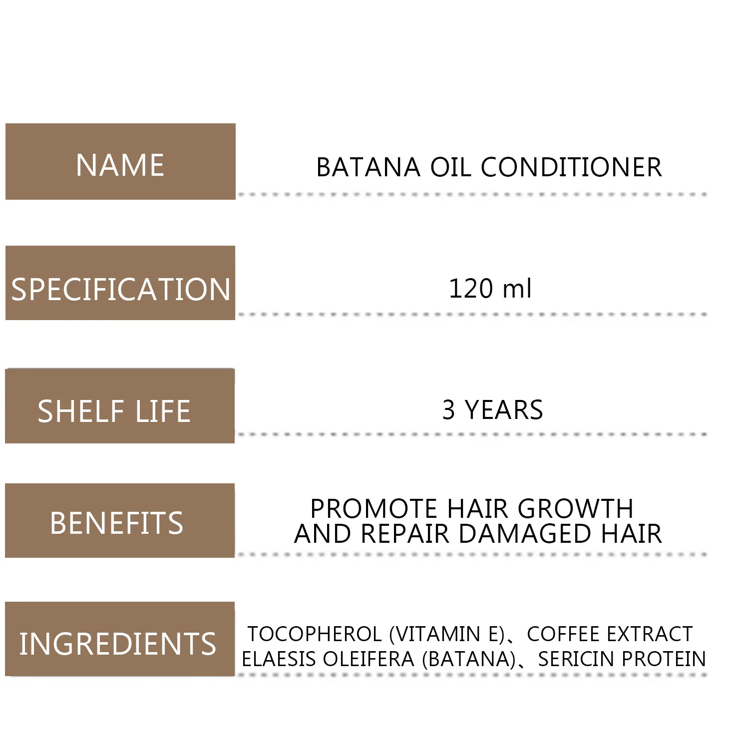 Batana Oil Conditioner Fast Hair Growth Hair Care Product Dry Hair Split Ends Smooth Hair Beautiful Healthy For Women For Men