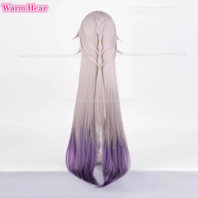 Juego HSR Herta sintético largo 100cm colores mezclados Cosplay Anime pelo resistente al calor pelucas para fiesta de Halloween + gorro de peluca gratis gkl/6