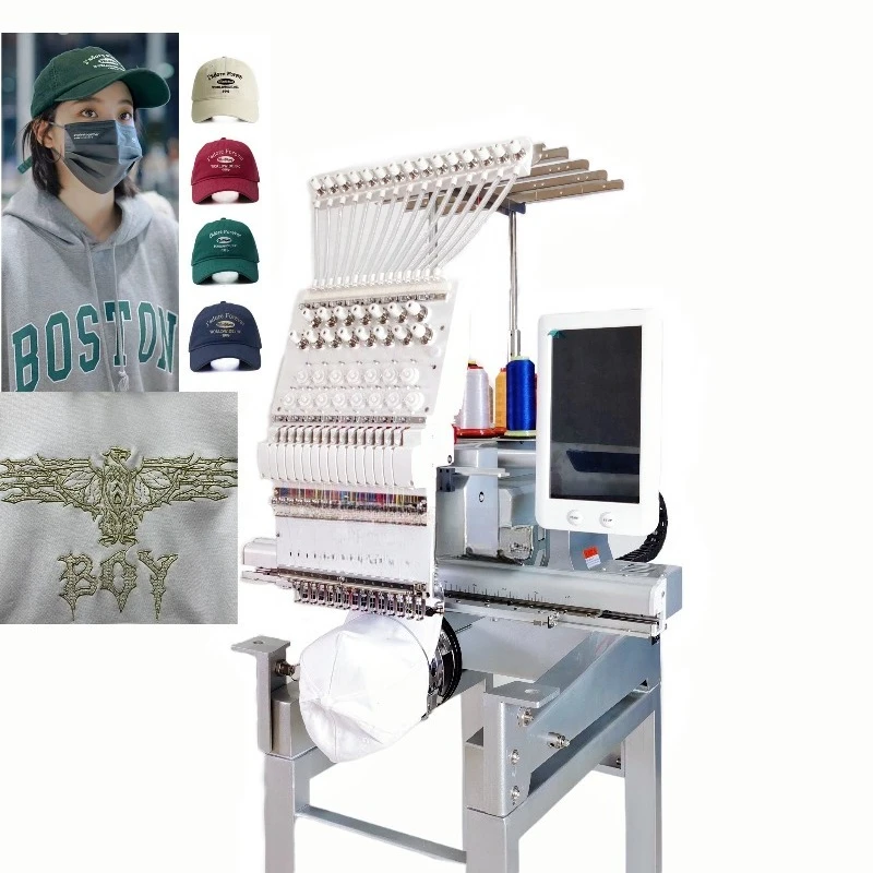Customized Single Head Cap Flat T-shirt Portable Embroidery Computerized Dahao Software Monogram Embroidery Machine