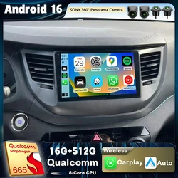 Android 16 Carplay DSP Car Radio For Hyundai Tucson IX35 3 2015 2016 2017 2018 Head Unit 2Din Multimedia Video Player GPS Stereo