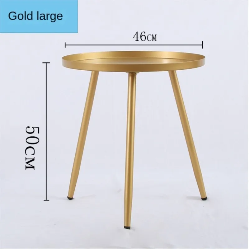 Table basse nordique ronde en métal, meuble de salon, Sofa, Table de chevet créative, 2023