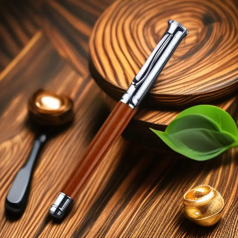 

BALAOYE Friendly Wooden Fountain Pen F 0.5mm Tip Smooth Ink Flow, Unique Gift for Writers & Professionals Office Stationery