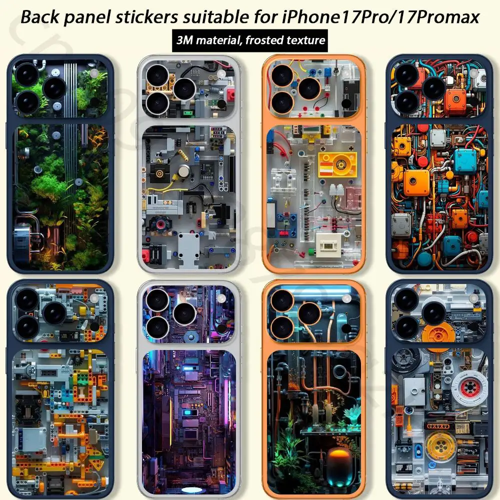 

Creative Circuit Board For iPhone 17 pro Max /17 pro Full Cover Decal Skin Wrap 3D Colorful Rear Protective Sticker Film