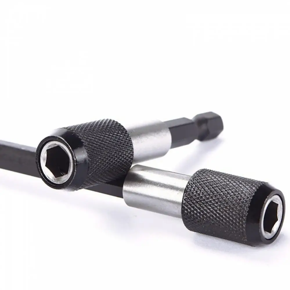 3pcs/set Steel Drill Bit Extender 1/4 Inch Hex Shank Quick Release Bit Holder for Impact Driver, Magnetic Extension Adapter Set
