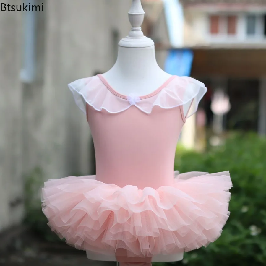 Collants de ballet pour enfants, Robe de ballet pour filles, Tenue de patinage artistique en maille, Tutu pour filles, Justaucorps de gymnastique rythmique, Tenues de danseuses