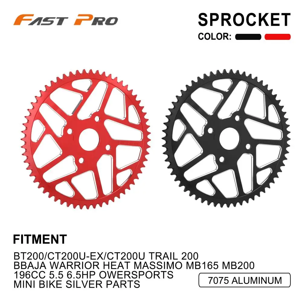 

Chain Sprocket For BT200 CT200 CT200U Trail 200 Baja Warrior Heat Massimo MB165 MB200 196CC 5.5 6.5HP Owersports Mini Bike Parts