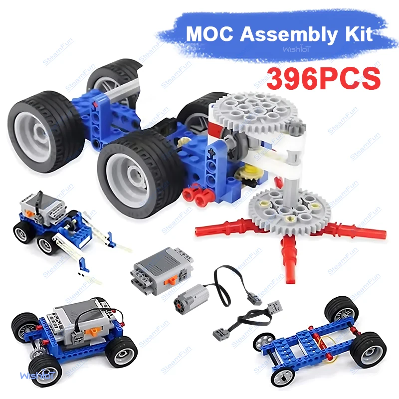 

396pcs Technical Power Mechanical Gear Set 9686 MOC Building Blocks Bricks Robot Education Learning Kit Toy for Legoeds Gift