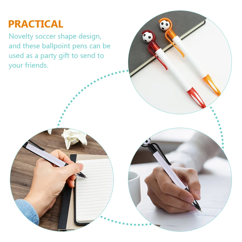 

15pcs Pen Soccer Shape Removable Refill Kids Stationery Office Supplies Office Ballpoint Pens Student Writing Tool