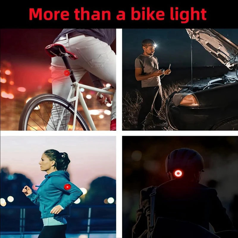 Luz traseira de bicicleta recarregável inteligente-usb, luz traseira de bicicleta selim de estrada lâmpada de aviso led para ciclismo