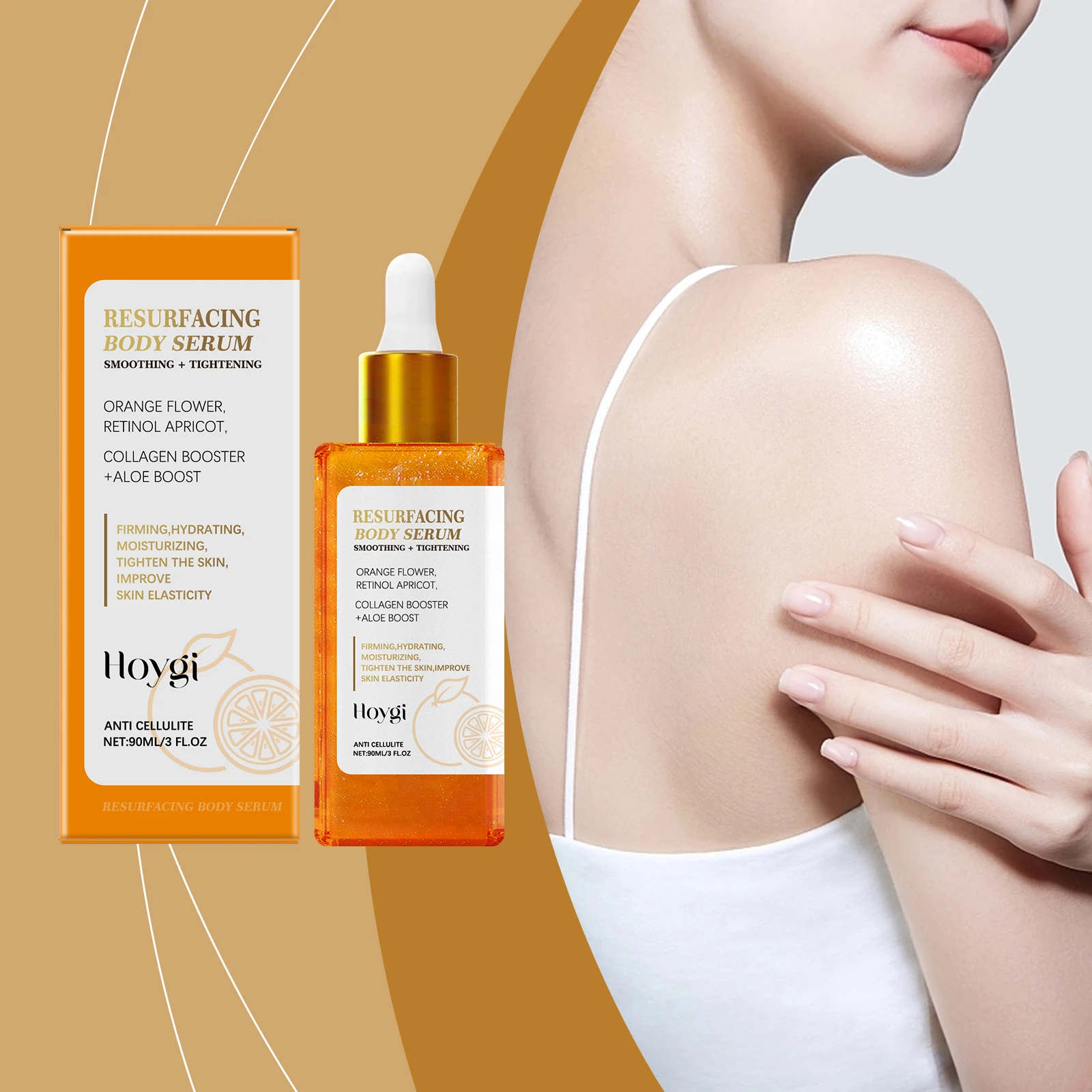 Siero corpo anticellulite: rassodante e rassodante, linee sottili e lisci, bilanciamento della pelle e rifinisce la texture