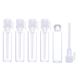 1/2/3 ML Empty Mini Glass Perfume Small Sample Vials Perfume Bottle Laboratory Liquid Fragrance Test Tube Trial Bottle