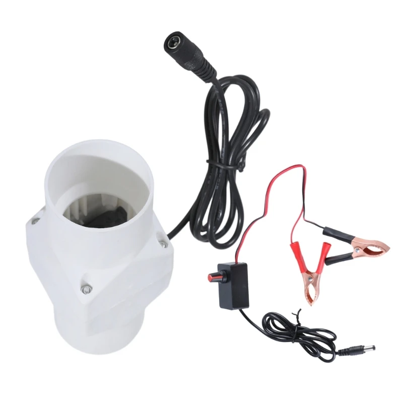 50JC In Line Air Blower Marine Bilge Air Blower 12V Electric in Line Bilge Air Blower Electric Fan In-Line Marine Blower