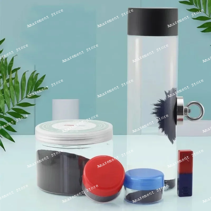 

1set teaching experiment magnetic powder set, student magnet, iron powder, magnetic wall, magnetic quicksand