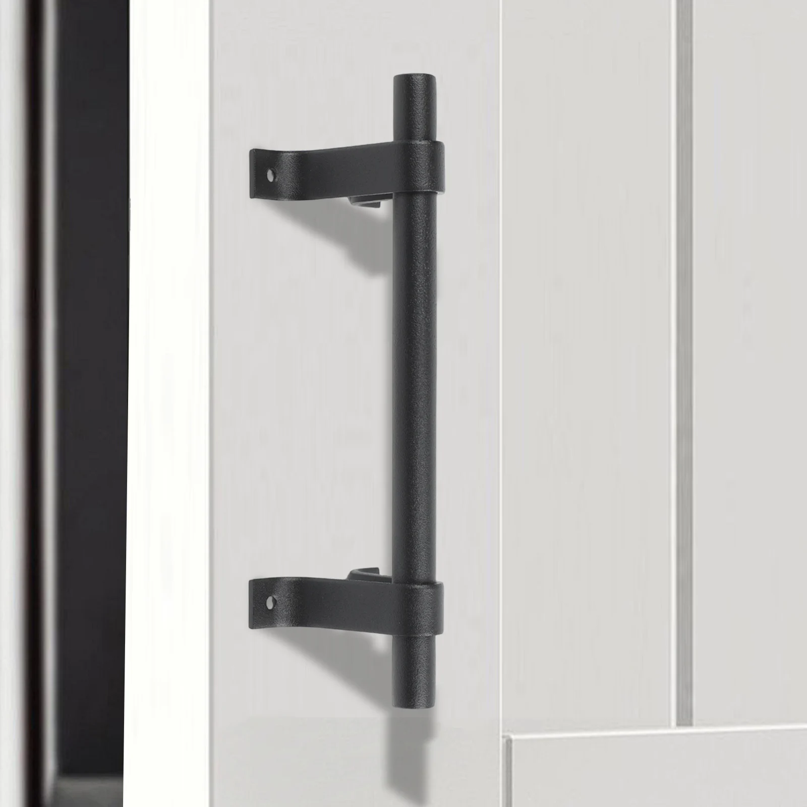 Black Carbon Steel Country Barn Sliding Door Pull Handle Old Vintage Hardware Pull Flush Recessed Door Handle Cabinet Cupboard