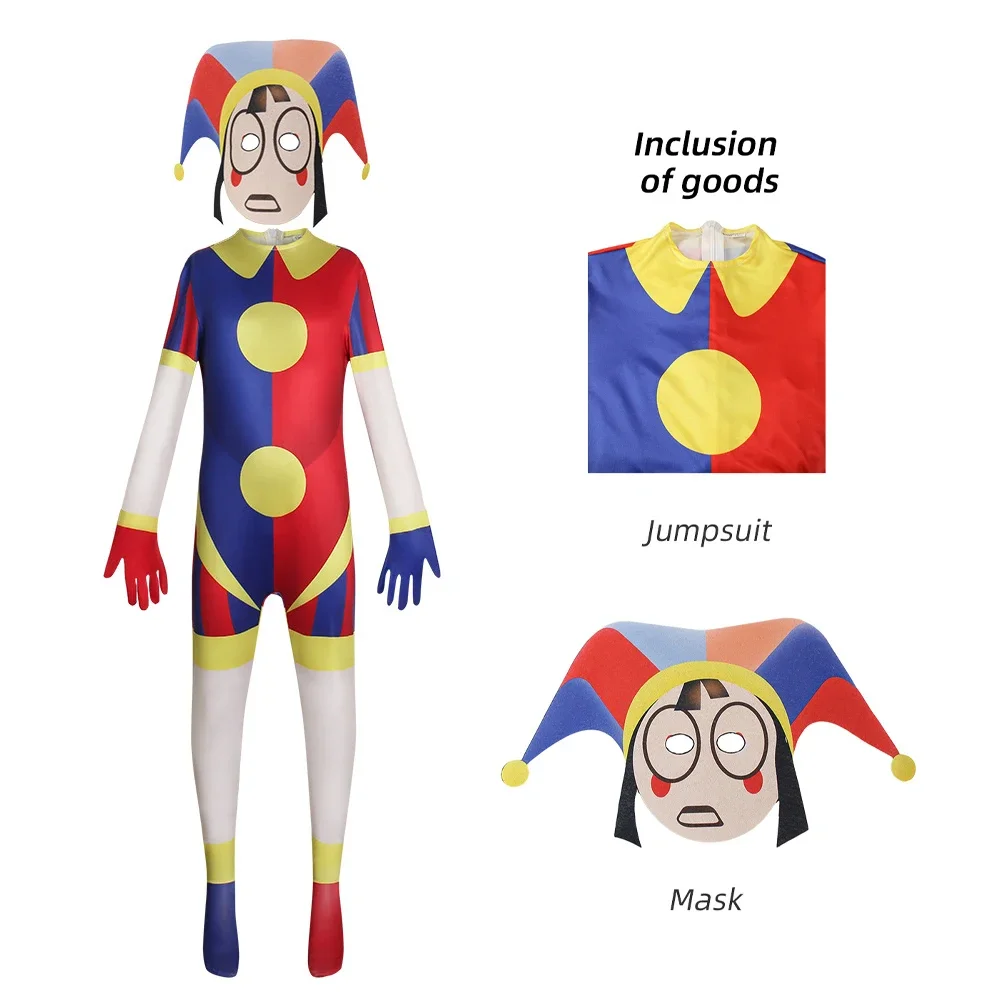 2025Anime Incredibile Circo Digitale Cosplay Pomni Costume Cosplay Halloween Ragatha Jax Caine Teatro Bambini Divertente Cosplay