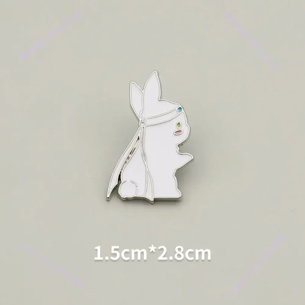 Mo Dao Zu Shi Brooch Cute Cartoon Bunny Alloy Badge Wei Wuxian Lan Wangji Chen Qianling Wangxian Couple Rabbit Pin Accessories