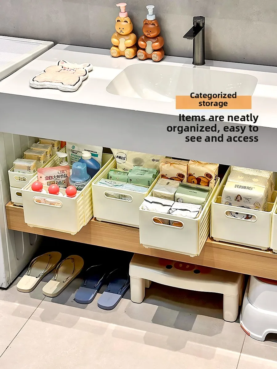 

Expandable Batoom Cabinet under Sink Laundry Detergent Poer Tissue Napkin Storage Box Toilet Paper Menstrual Cup Holder