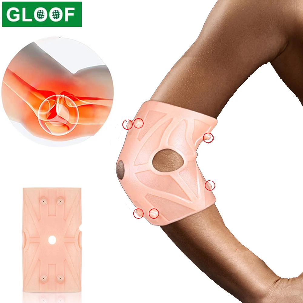 

1Pcs Silicone Gel Magnetotherapy Elbow Compression Brace Support Sleeve for Golf Elbow,Joint Pain Relief,Tendonitis,Tennis Elbow