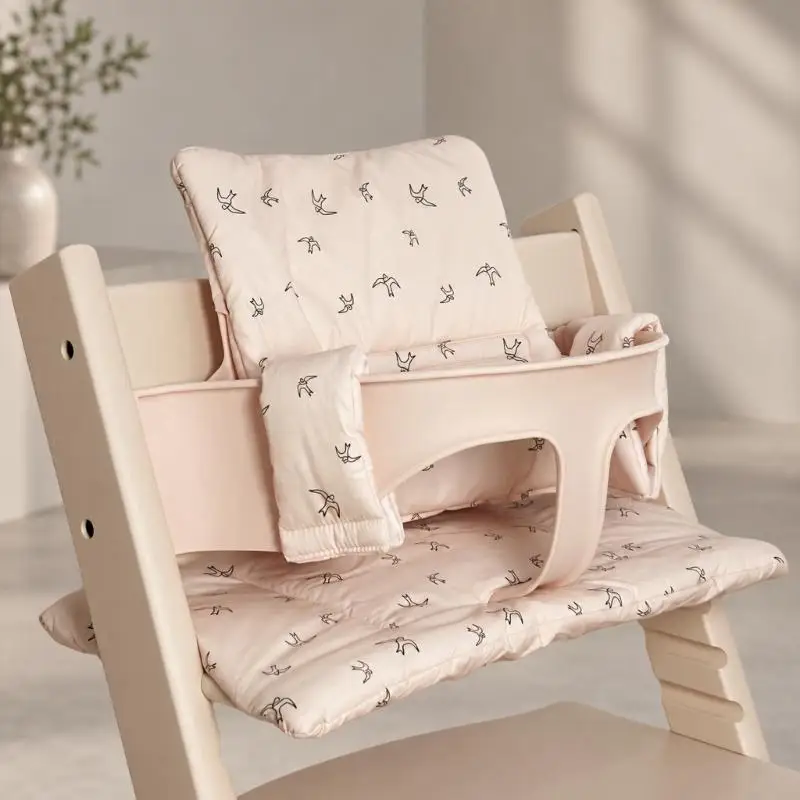 High Chair Cushion Set for Ages 6 Months and Up, 2-Part Cotton and Back Layers for Softer Child Seating Contact A2UB
