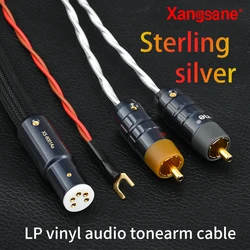 Xangsane XS-9003Ag4N sterling silver LP five-pin vinyl audio tonearm cable hifi audio double lotus rca signal amplifier CD cable