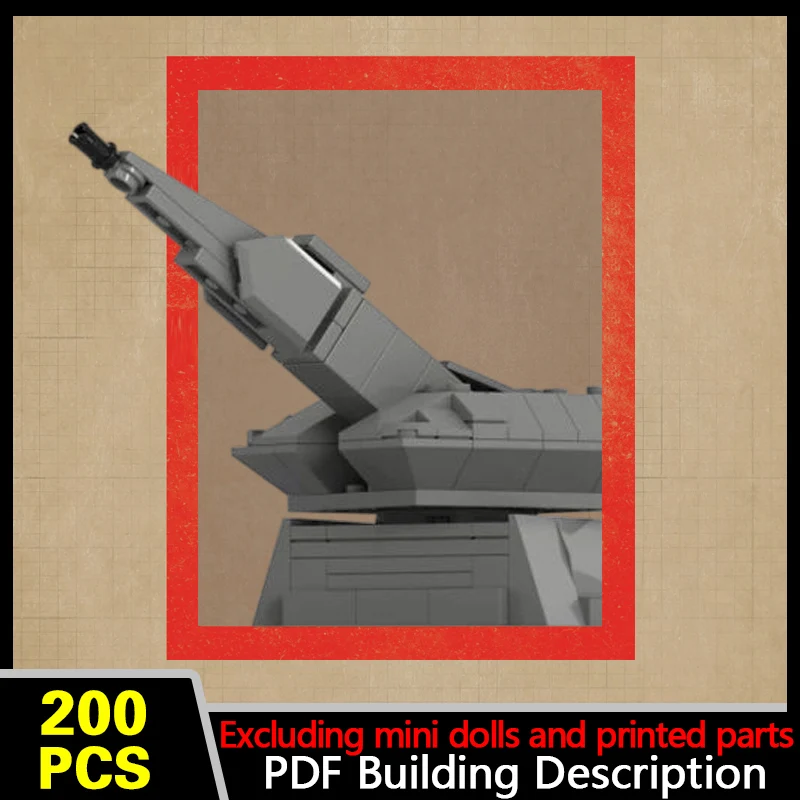 Close-In Gun System Model MOC Building Bricks War Equipment Modular Technology Gifts Holiday Assemble Children Toys Suit