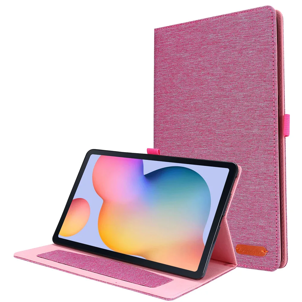 For Samsung Galaxy Tab S6 Lite 10.4 Inch SM-P610 Case Fabric Stand Case Shockproof Anti‑Drop Tablet Protective Cover