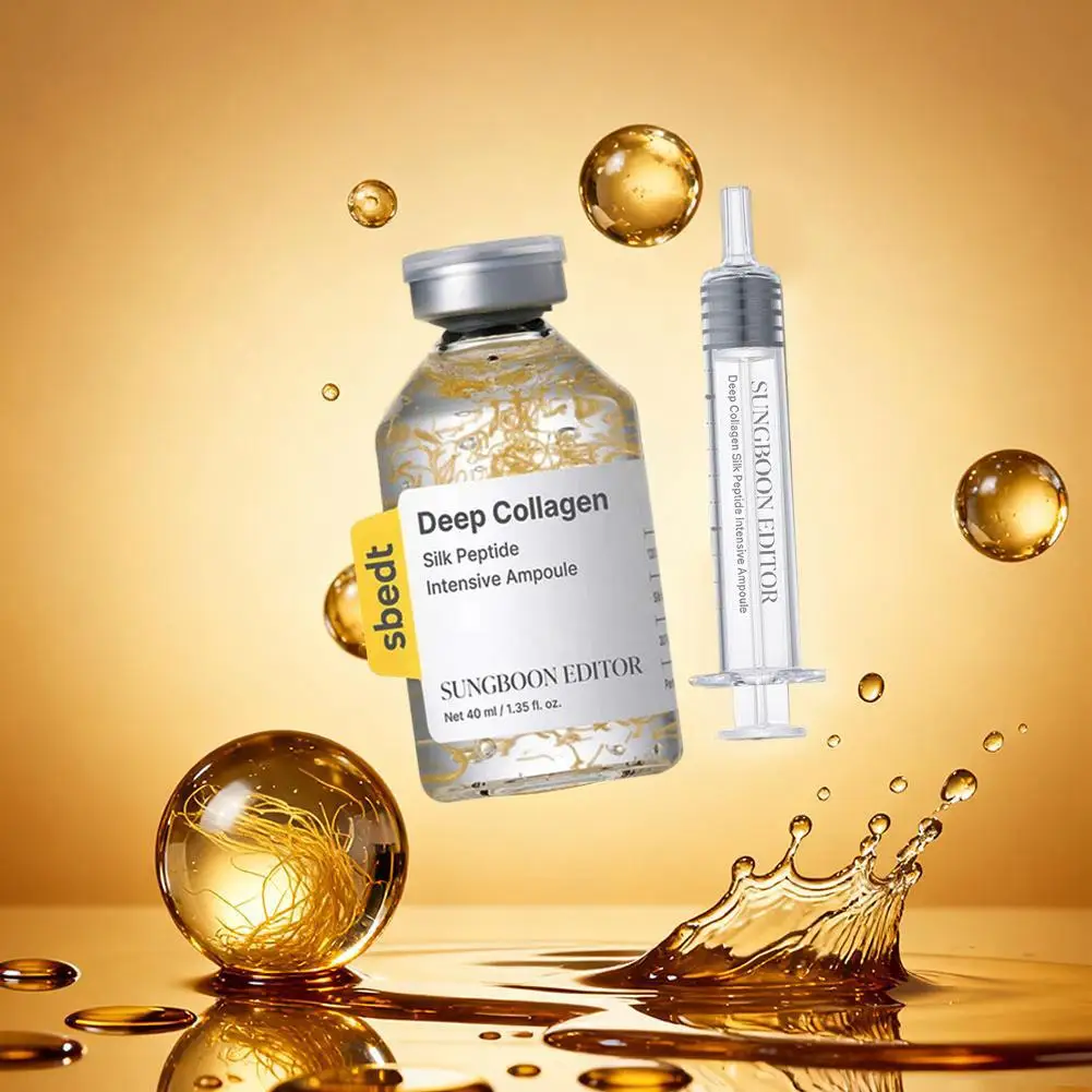 Collagen Ampoule Essence Liquid Set - Needle Type Firming Anti Wrinkle Line Sculpture Skin Care Moisturizing Repair Serum