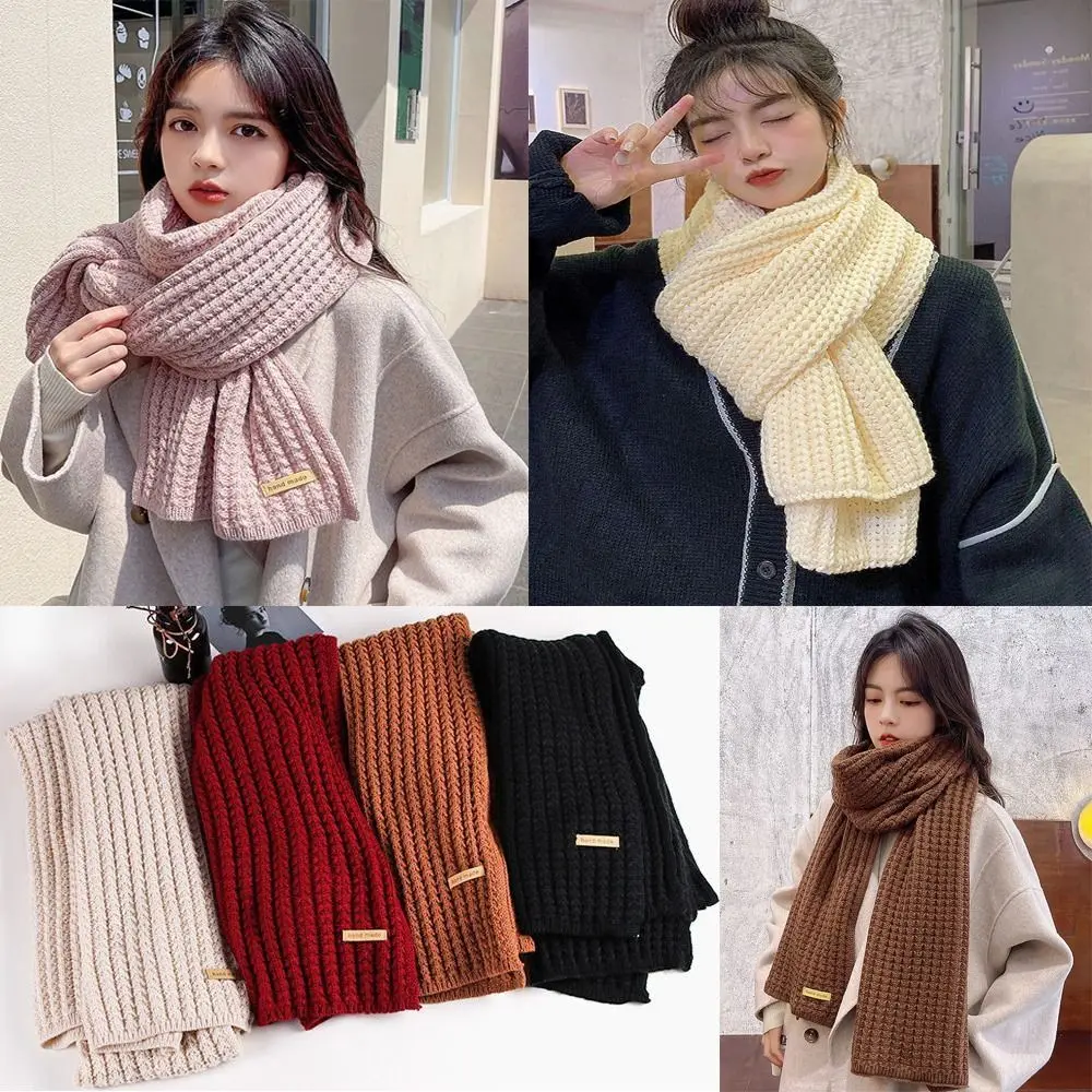 Couple Warm Neck Cover Bib Thermal Neck Warmer Thickening Windproof Knitting Scarf Fashion Winter Scarves Unisex